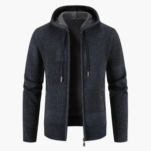 Veste à capuche zippée style pull pour homme – Élégance décontractée hiver