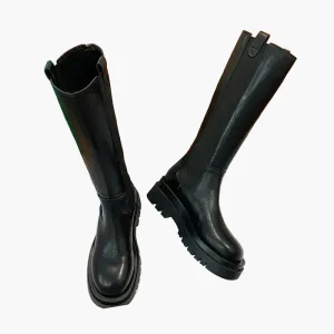 Bottes hautes à semelle épaisse pour femme - Style urbain et tendance