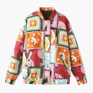 Veste matelassée patchwork style bohème pour femme - Mode urbaine et originale