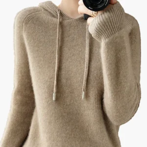 Pull à Capuche Femme Style Décontracté Élégant pour Automne et Hiver