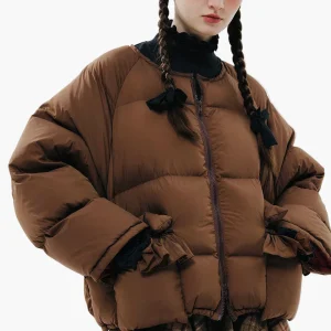 Veste matelassée oversize femme style rétro décontracté d'hiver