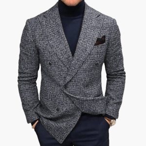 Veste blazer croisée élégante pour homme style business et soirée