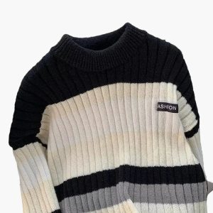 Pull à Rayures Moderne pour Homme, Style Urbain et Confort Quotidien
