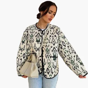 Veste matelassée femme style bohème chic décontracté