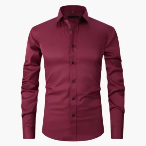 Chemise classique stretch pour homme – Élégante, polyvalente et confortable pour affaires ou loisirs