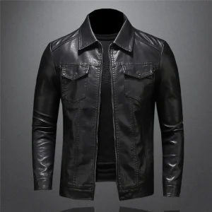 Veste Homme Style Motard Élégant pour Toutes Occasions