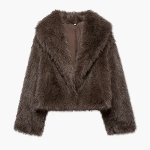 Veste femme style chic fausse fourrure coupe ample pour automne/hiver – Idéale pour look casual et élégant