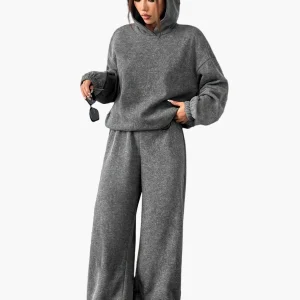 Ensemble de survêtement ample pour femme à capuche – Style décontracté et confortable pour l'automne/hiver