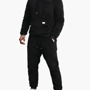 Ensemble survêtement homme décontracté à capuche style moderne pour l'automne et l'hiver