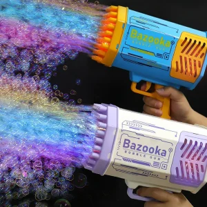 Pistolet à Bulles Bazooka – 69 Trous, Jouet pour Enfants
