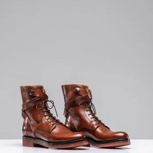 Barbara – Bottes Émaillées pour Femmes en Cognac