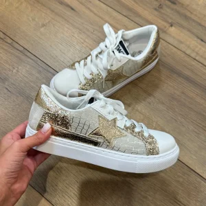 BASKETS BEIGE ET DOREE ANGY