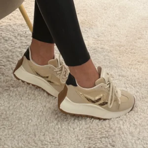 BASKETS BEIGES LEOPARD ILONA