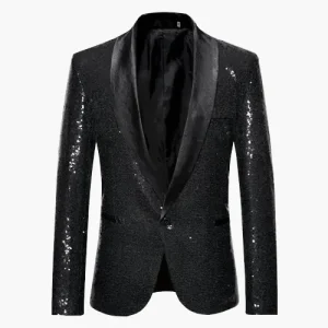 Veste de soirée homme élégante à sequins pour événements et fêtes