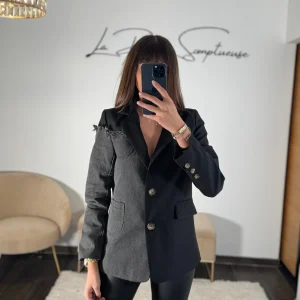 BLAZER NOIR GRIS ADAM
