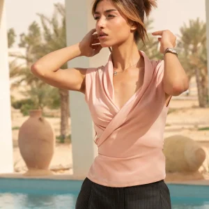 Cache-Coeur Soie  Pêche - Abandon