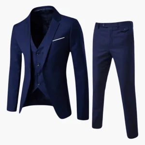 Costume Homme Élégant 2 Pièces – Veste et Pantalon, Style Classique pour Mariage et Affaires