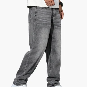 Jean droit classique homme coupe ample usage quotidien style urbain