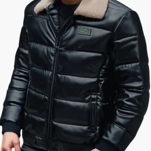 Blouson d'hiver homme style aviateur col mouton pour usage quotidien et urbain