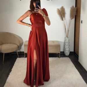 ROBE SATIN TERRACOTTA CLASSY