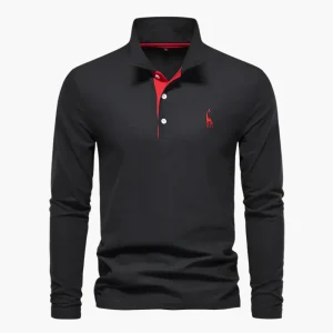 Polo à Manches Longues Classique pour Homme – Élégance Polyvalente et Confort