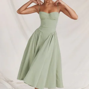 Georgina – Robe Midi Sans Manches