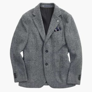 Veste homme élégante à motif chevrons pour occasions formelles et tenues professionnelles